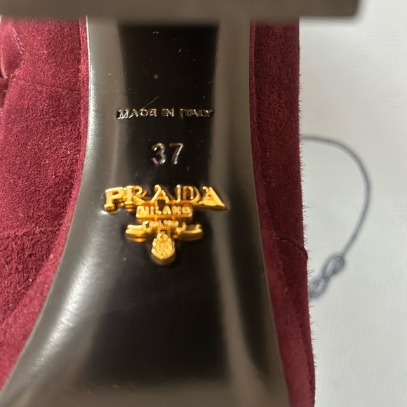 Prada Maroon Platform Booties - Picture 2 of 8